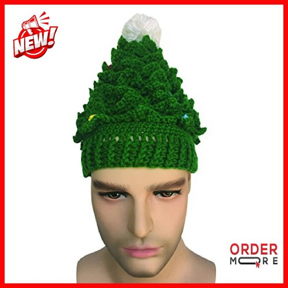 Handmade Knitted Crochet Beanie Santa Hat One Size Fits Most Adults main image 8